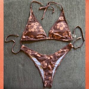 Bikini Set “Size L” - High waisted - Floral Print